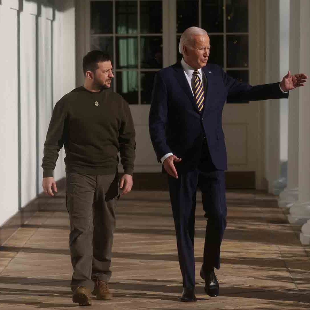 Zelenski llega a EUA y se reúne con Biden