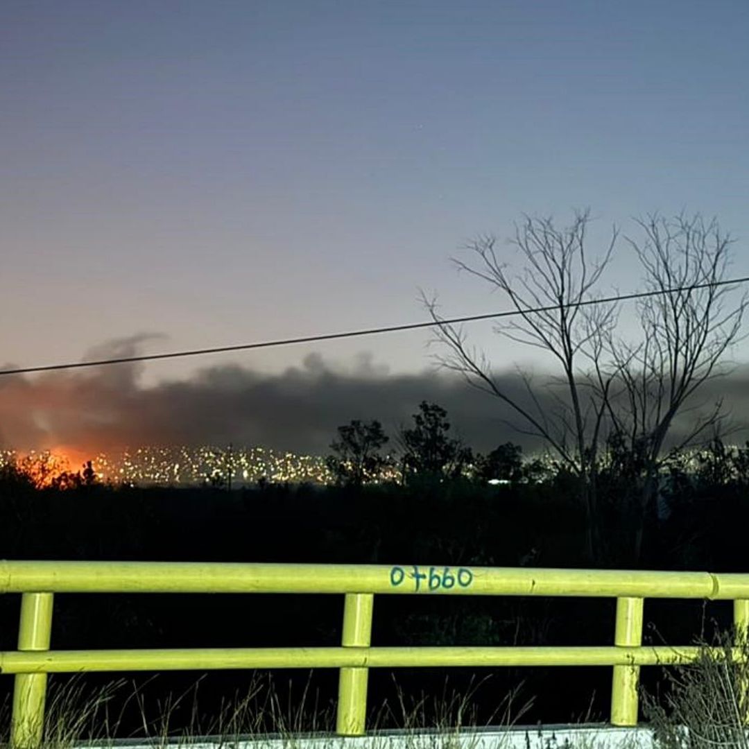 Incendio de pastizales en Nezahualcóyotl, Estado de México. Foto: N+