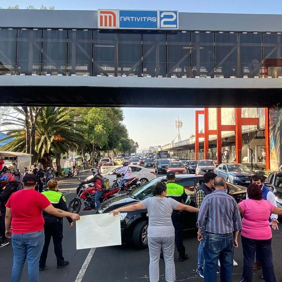 Manifestación sobre Calazada de Tlalpan en CDMX