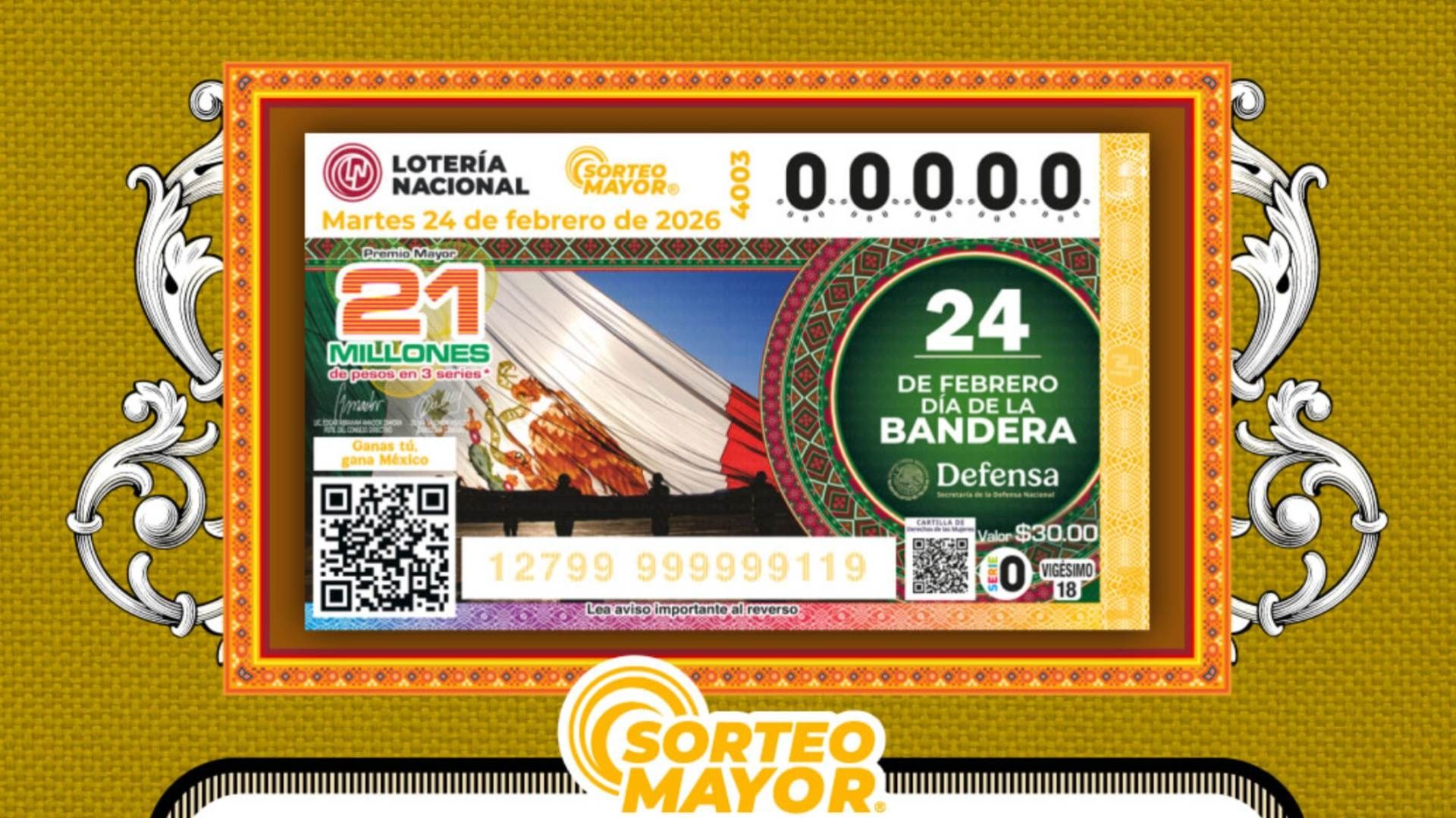Resultados Lotería Nacional 24 de Febrero 2026: Ganadores del Sorteo Mayor 4003