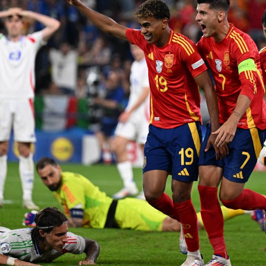 El autogol de Calafiori le dio el triunfo a España. Foto AFP