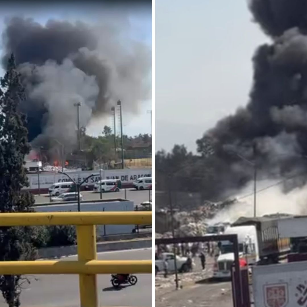 ¿Qué Pasó en San Juan de Aragón? Reportan Fuerte Incendio en Estación de Residuos