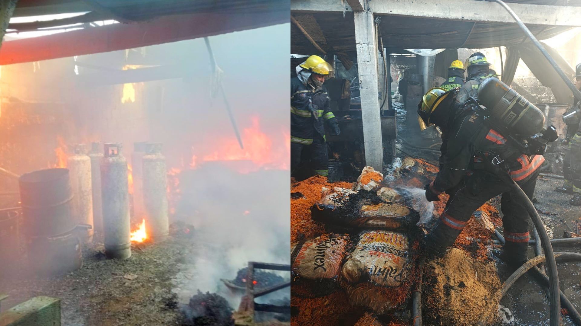 Incendio Negocio de Botanas y Frituras en Colonia Arboledas de Loma Bella Privada 6 A Sur Puebla