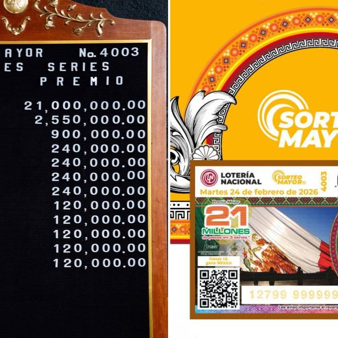 Conoce Dónde Cayó Premio Mayor de Lotería Nacional 24 de Febrero 2026 del Sorteo Mayor 4003