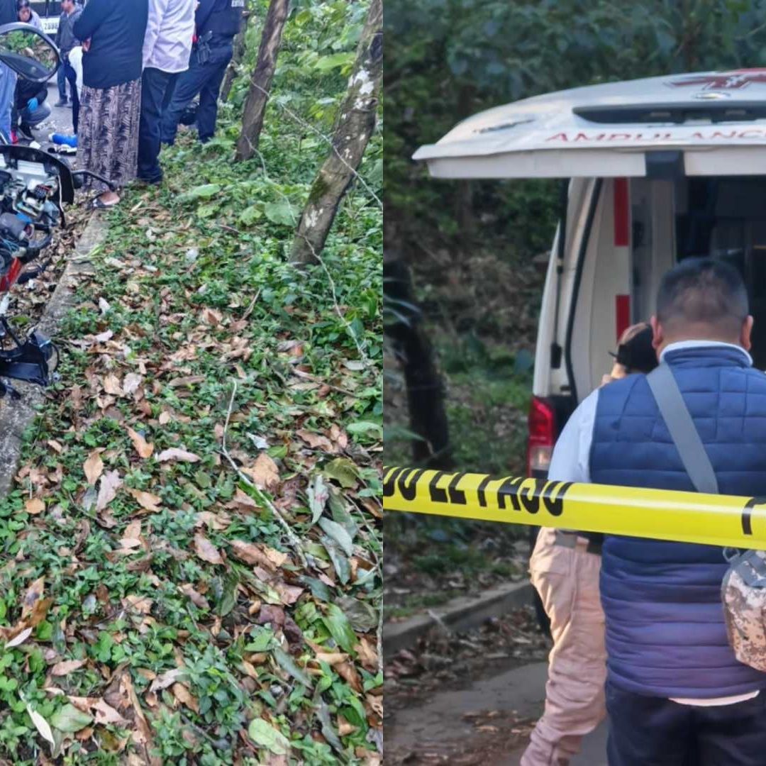 Accidente Motocicletas Deja Hombre Muerto Menor Herido San Andrés Tlalnelhuayocan Veracruz Carretera San Antonio Xoloxtla