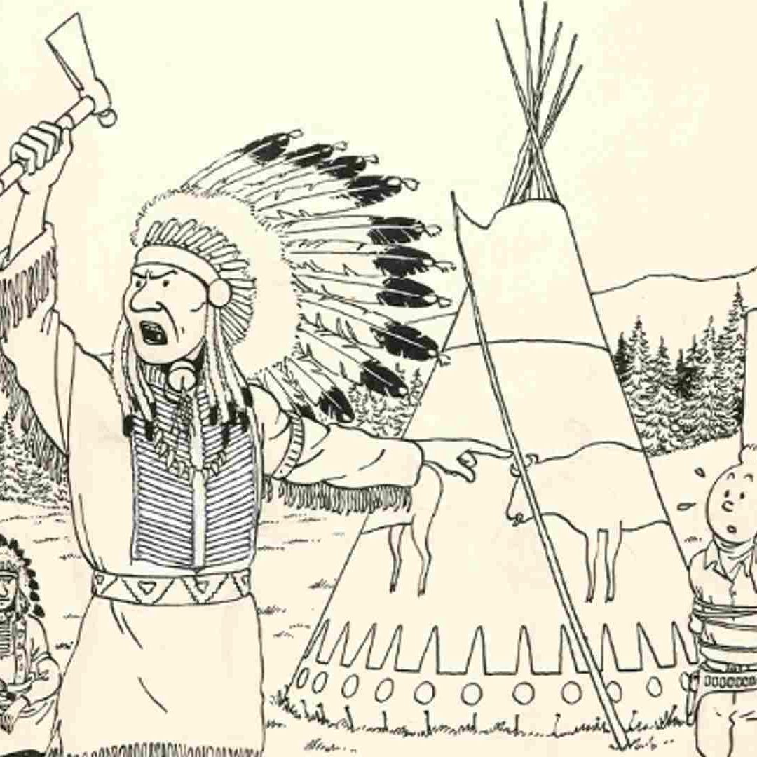 Dibujo de 'Tintín en América' aspira a nuevo récord en el mundo del arte