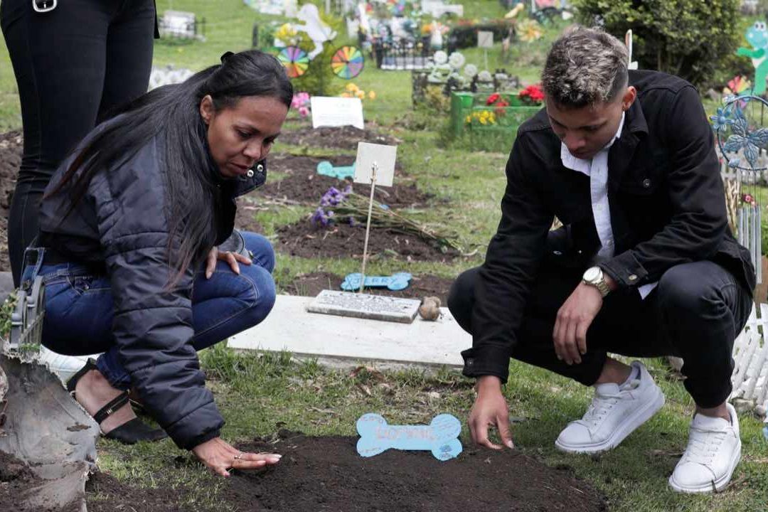 Una funeraria y una empresa llamada Funeravet están velando a perros, gatos y otros animales de compañía en Bogotá, capital de Colombia