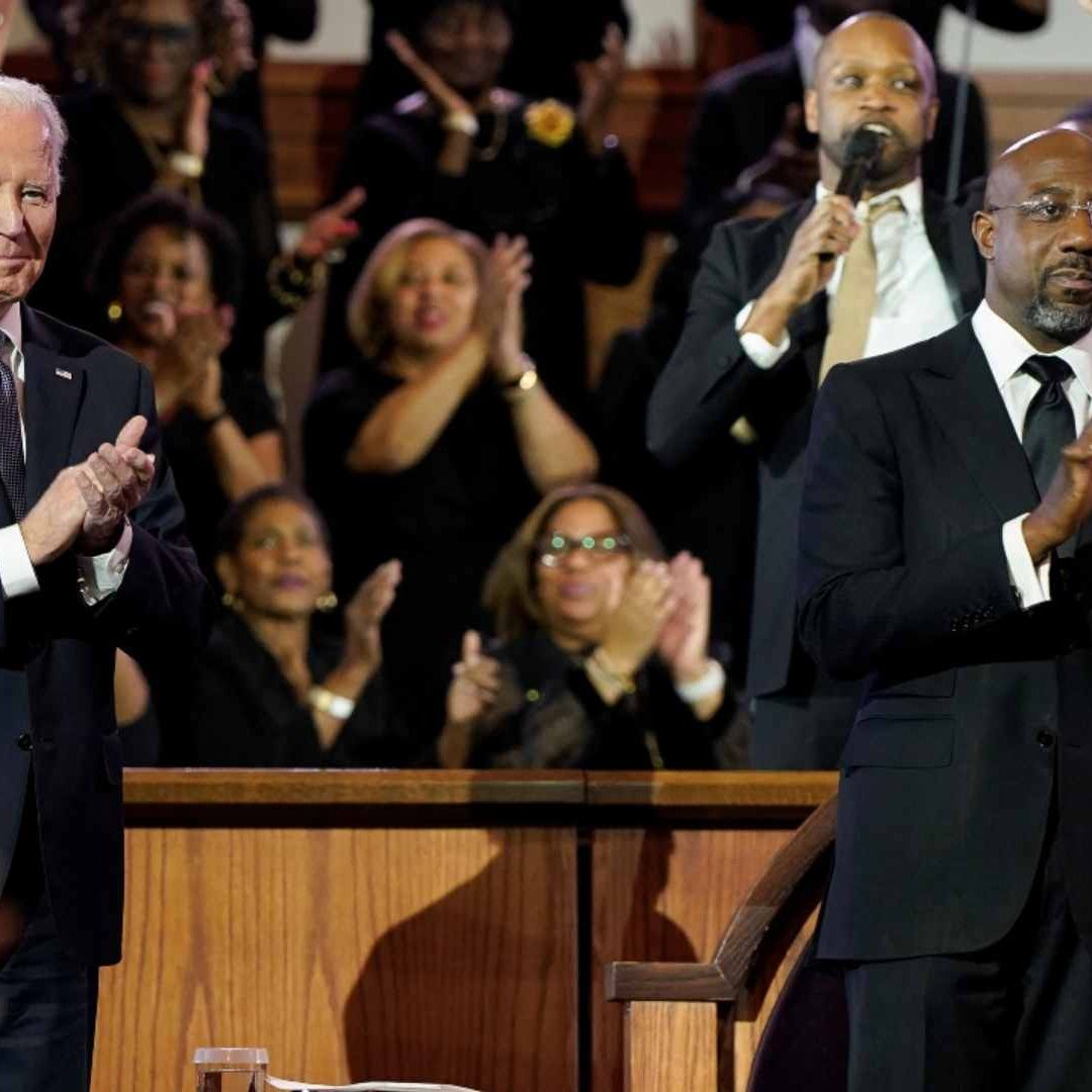 El presidente de Estados Unidos Joe Biden en un evento de Luther King