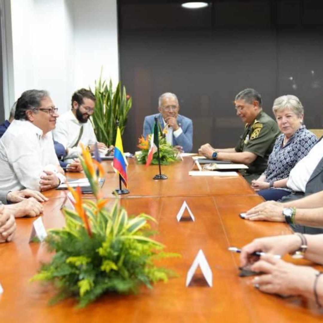 Reunión del presidente mexicano Andrés Manuel López Obrador y su homólogo Gustavo Petro