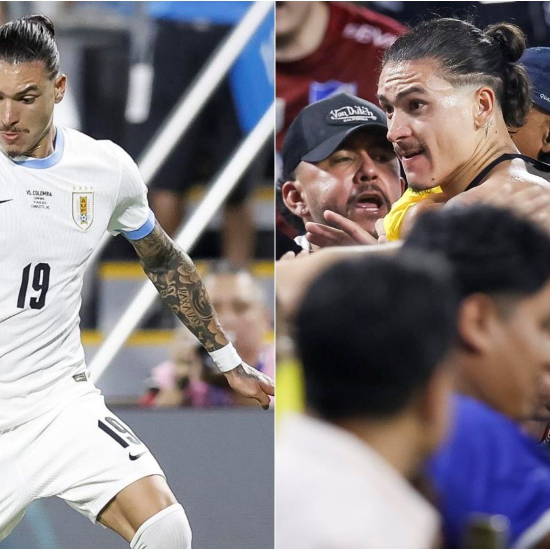 Qué pasó con Darwin Núñez pelea Colombia vs Uruguay