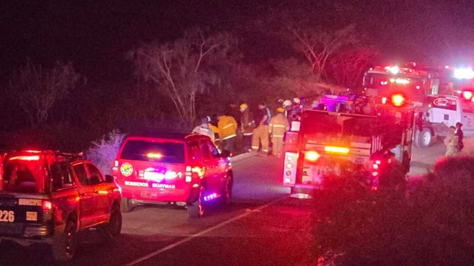 Dos Personas Muertas y Un Coche Quemado es el Saldo de un Accidente en Guaymas, Sonora. Foto: N+
