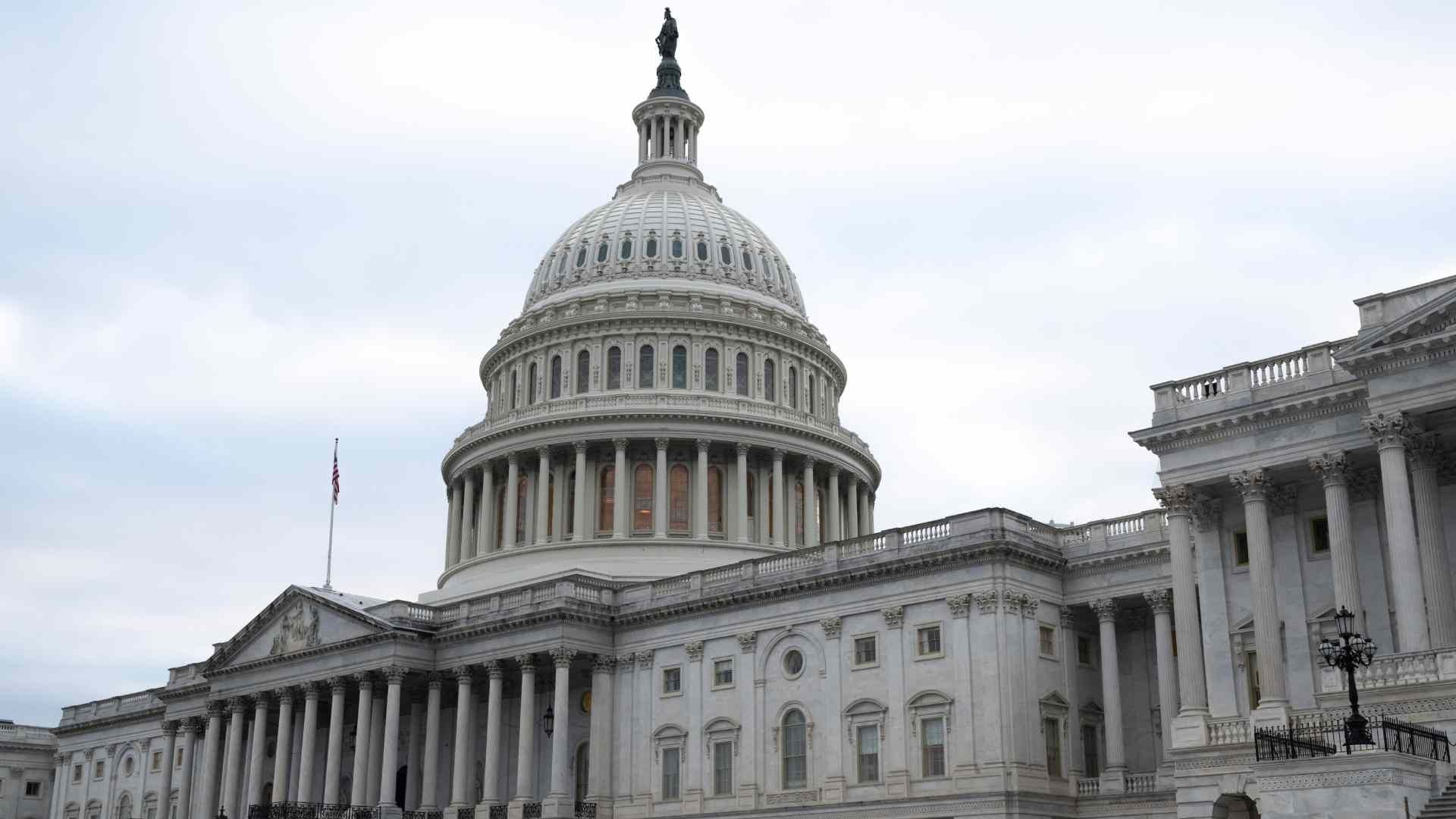 Capitolio de Estados Unidos antes del discurso del Estado de la Unión de Joe Biden