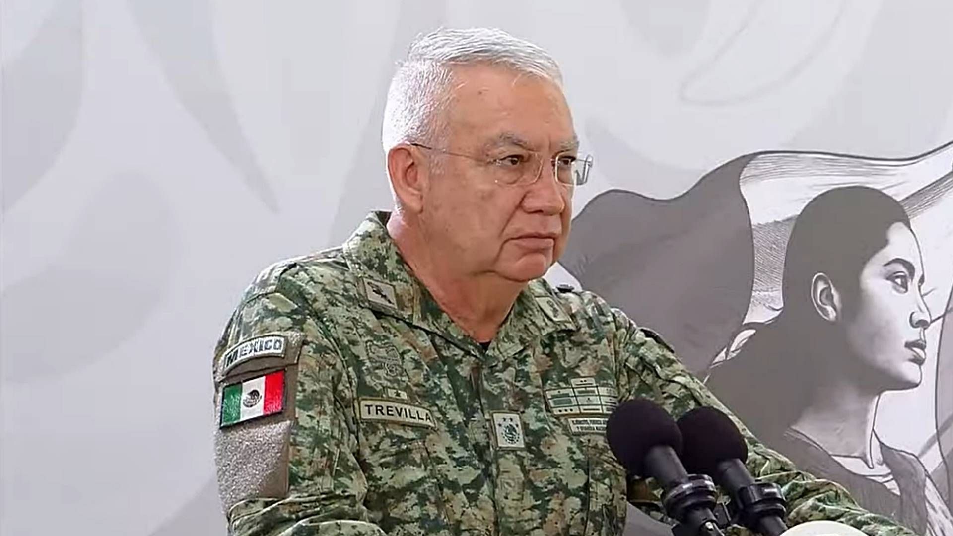 Secretario de la Defensa Nacional en conferencia de prensa desde Sinaloa. Foto: Captura de pantalla