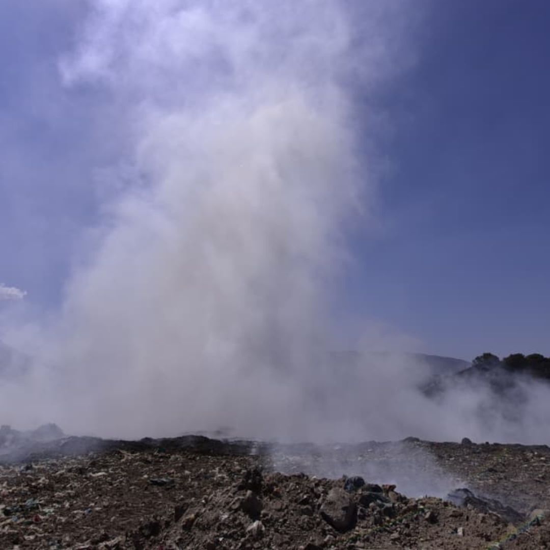Reportan incendio en vertedero de Tequila, Jalisco