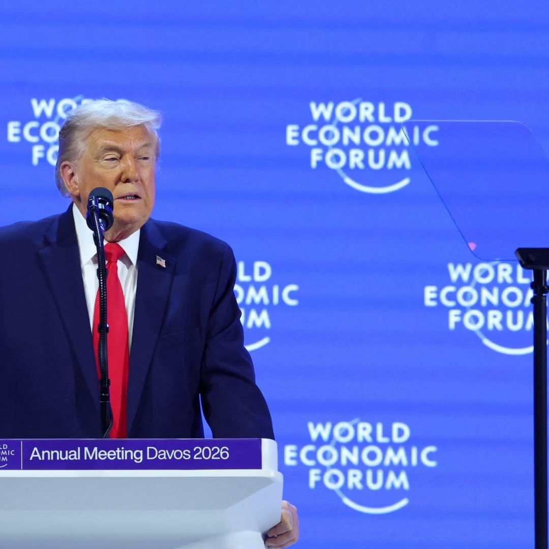 El presidente Donald Trump en el Foro Económico Mundial de Davos