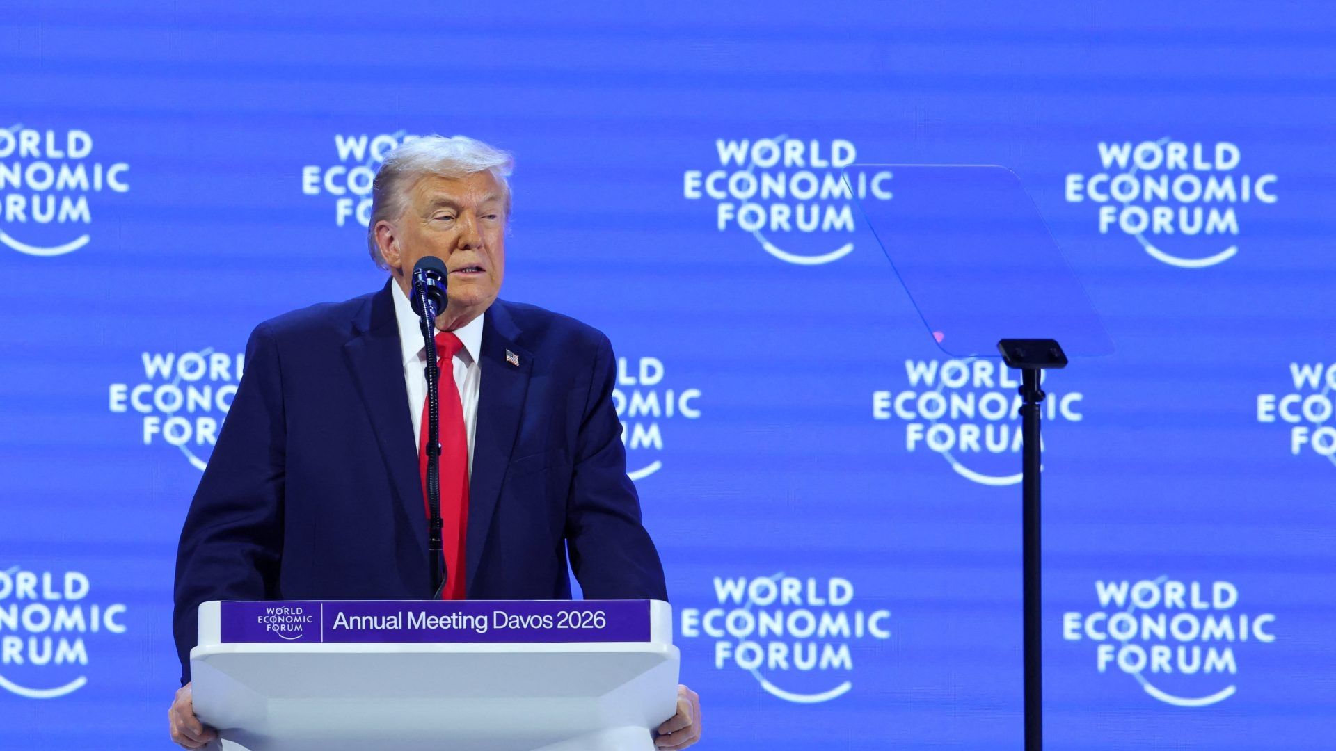 El presidente Donald Trump en el Foro Económico Mundial de Davos