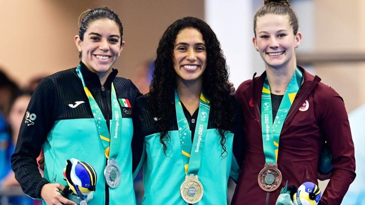 Gabriela Agúndez y Alejandra Orozco Ganan Oro y Plata en Clavados en Santiago 2023