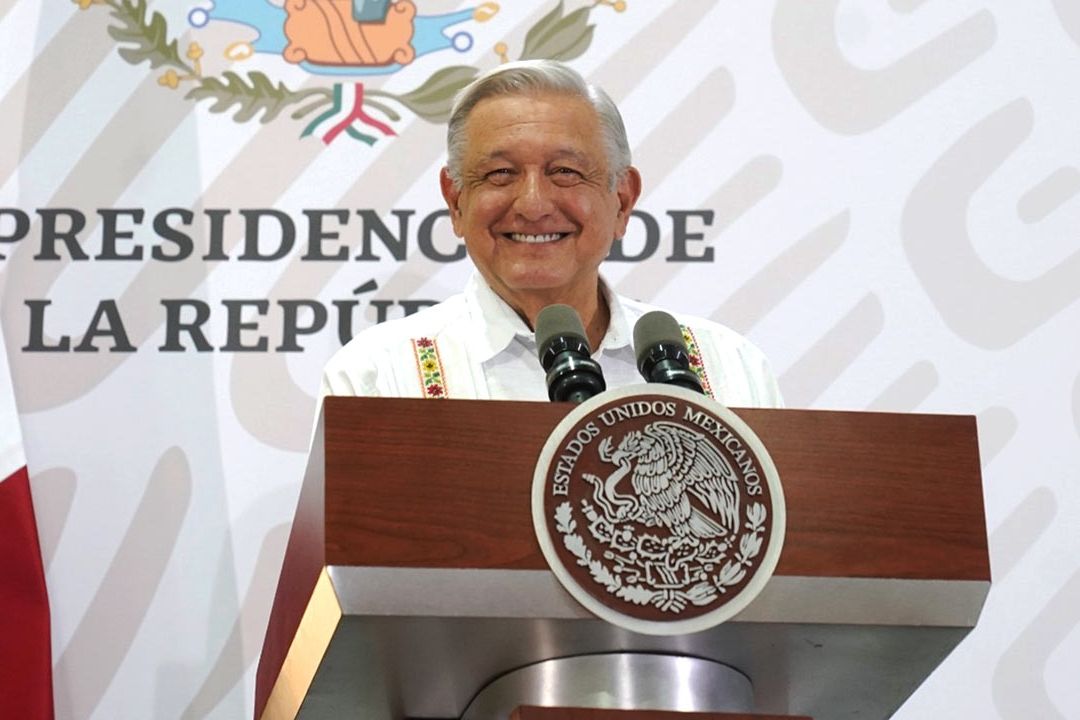 El presidente AMLO da mensaje por quinto informe de gobierno en Campeche