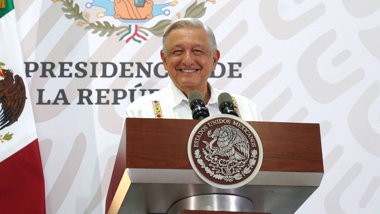 El presidente AMLO da mensaje por quinto informe de gobierno en Campeche