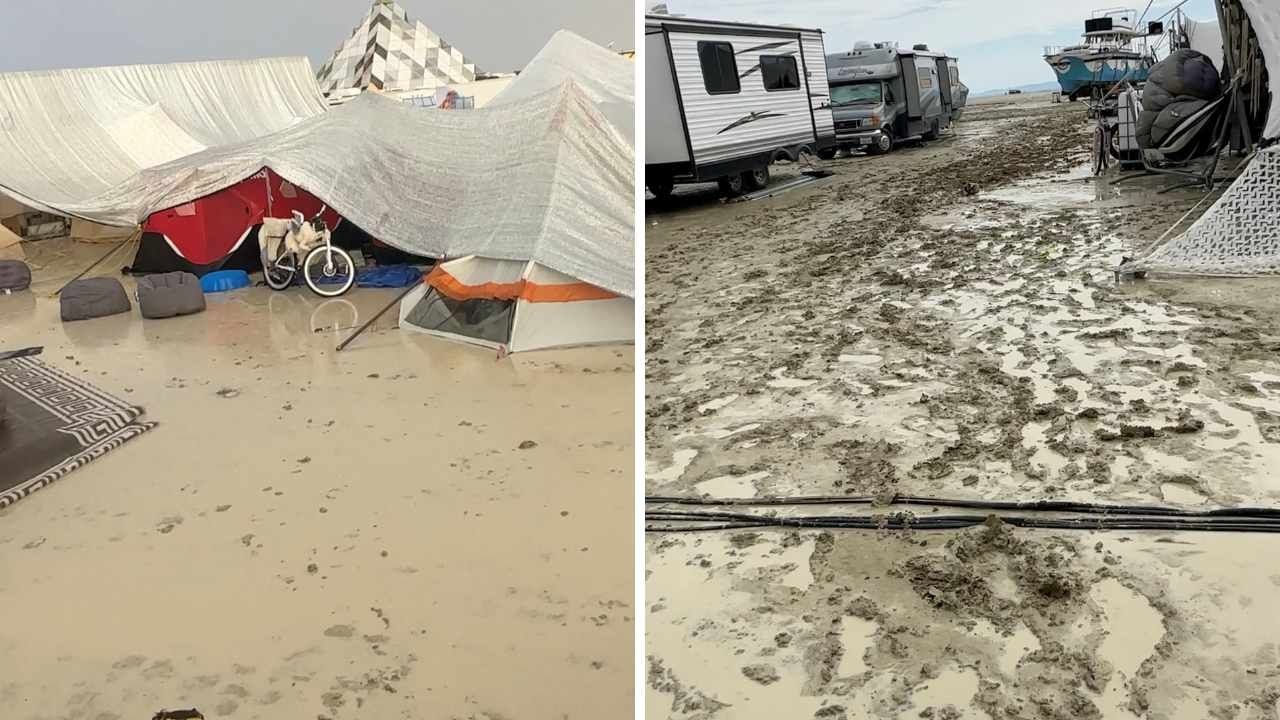 Miles de Personas Atrapadas por Lluvias en Burning Man en Nevada, EUA