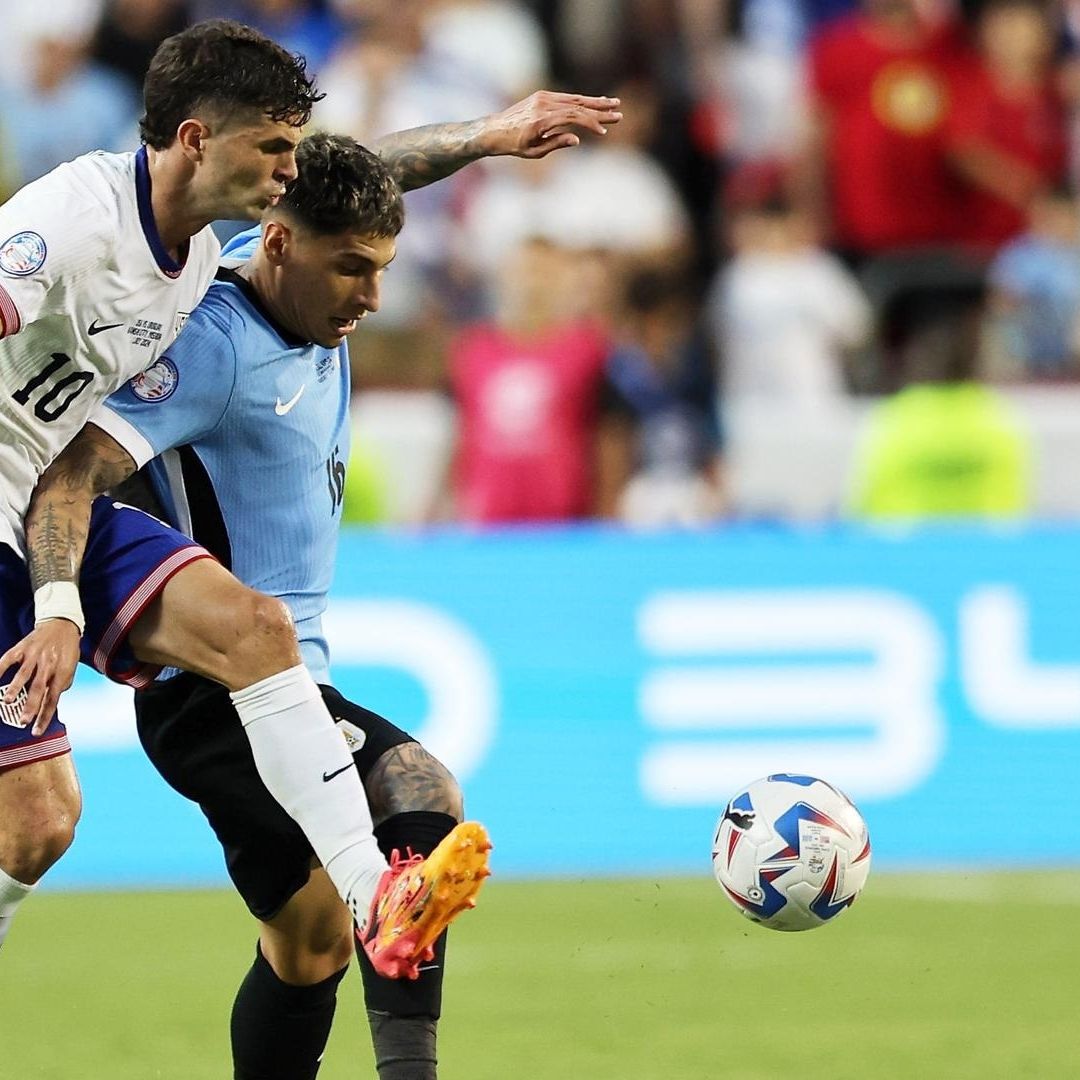 Pulisic fue el mejor hombre de la selección estadounidense, pero se topó con las murallas charrúas