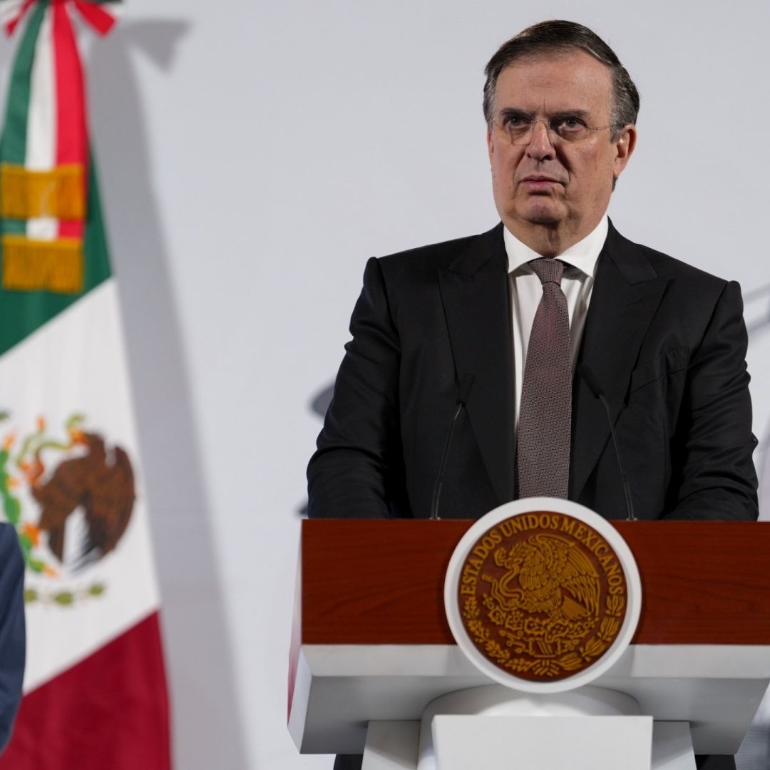 Marcelo Ebrard, secretario de Economía, en la conferencia mañanera