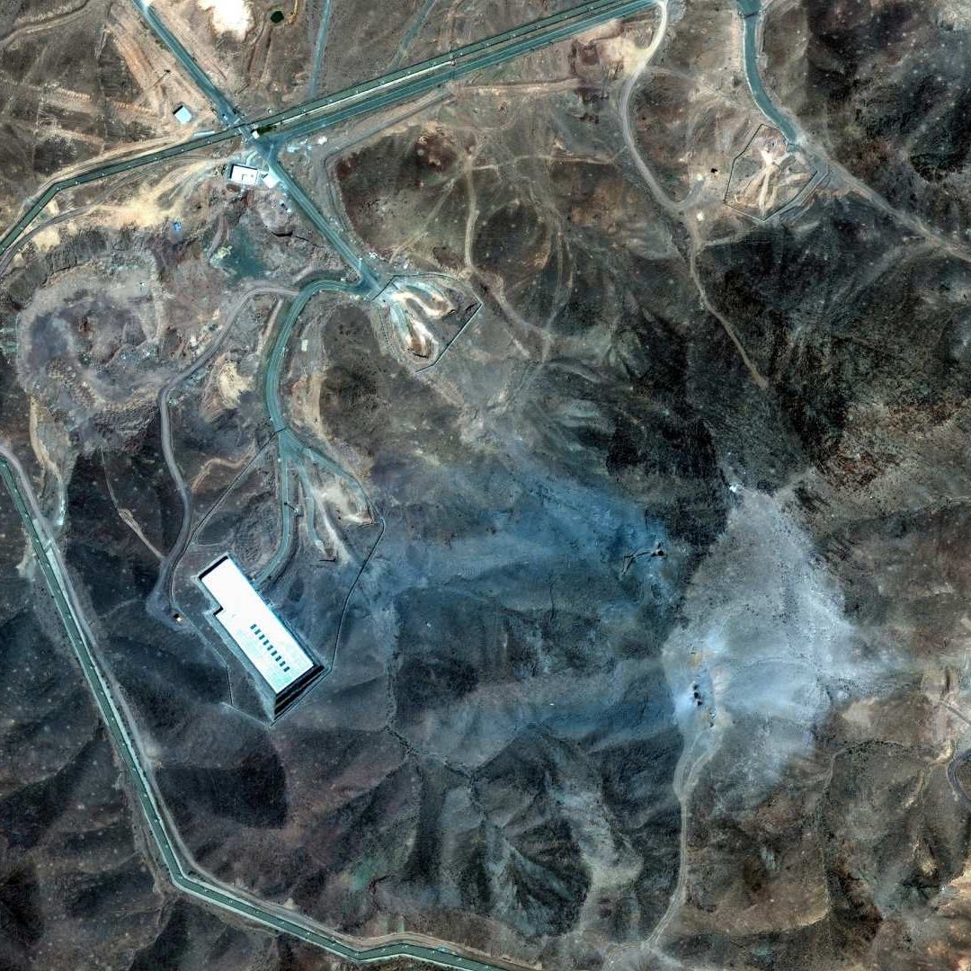 Así se ve Fordo después de los ataques.
