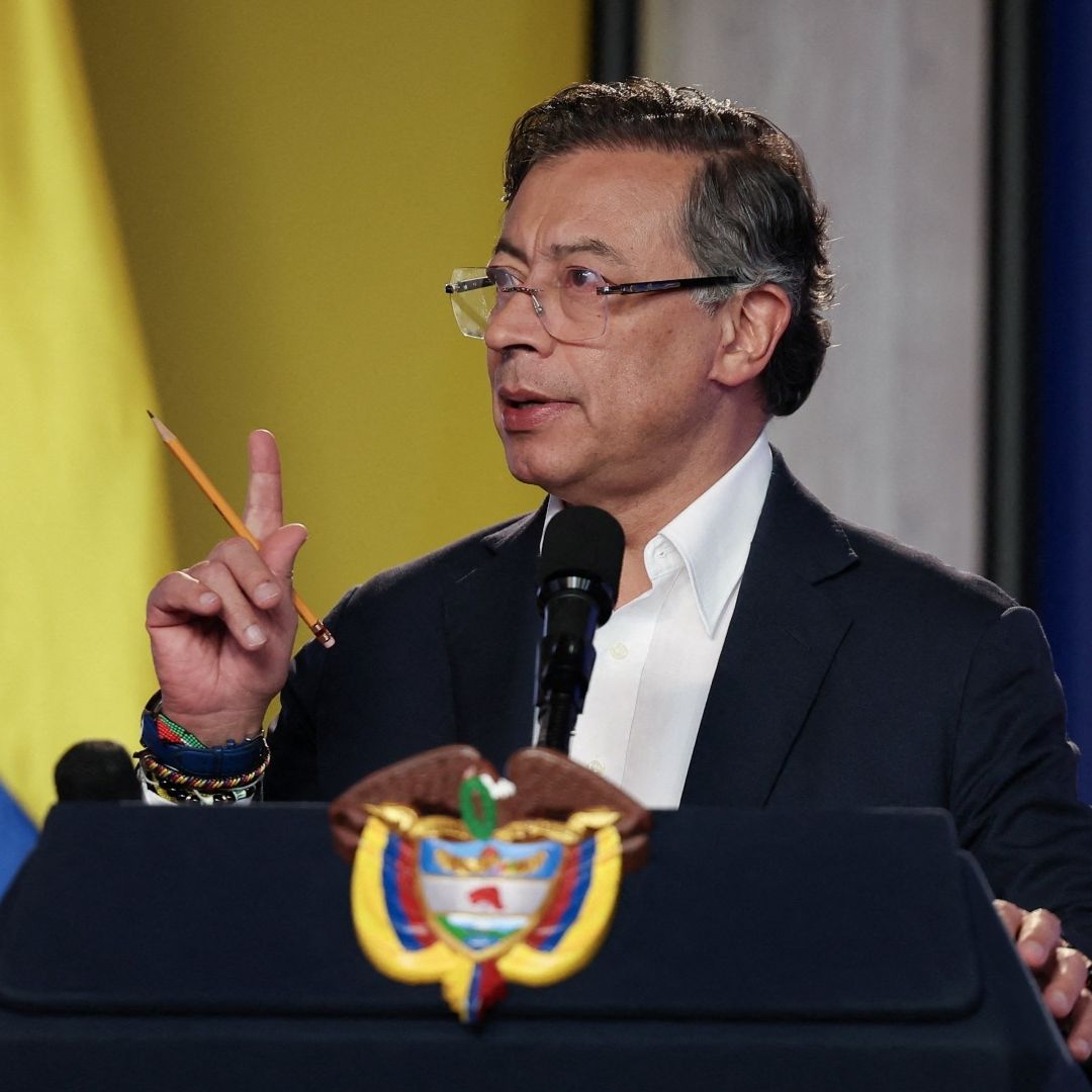 Gustavo Petro, presidente de Colombia, en conferencia de prensa