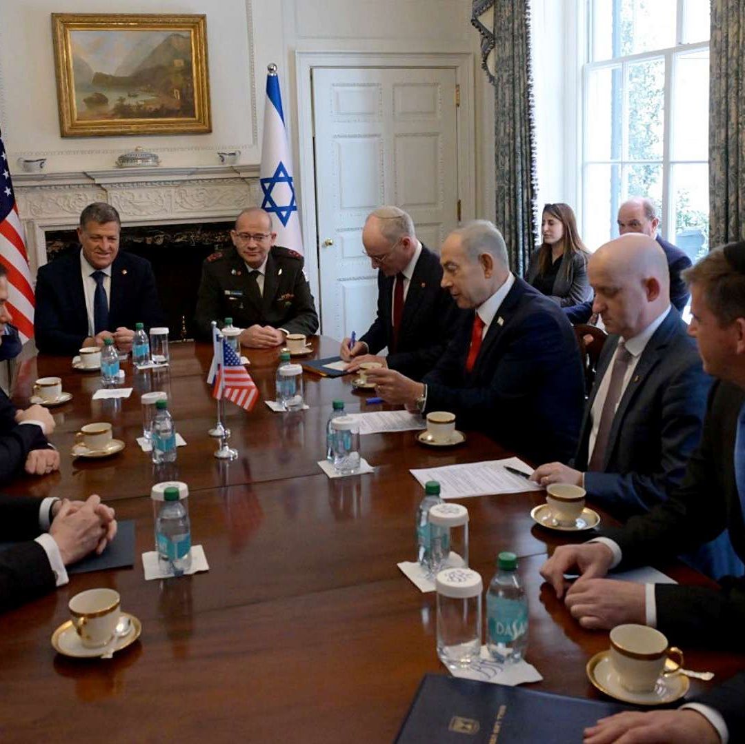 Reunión de Benjamín Netanyahu y Marco Rubio en Casa Blair en EUA. Foto: @netanyahu