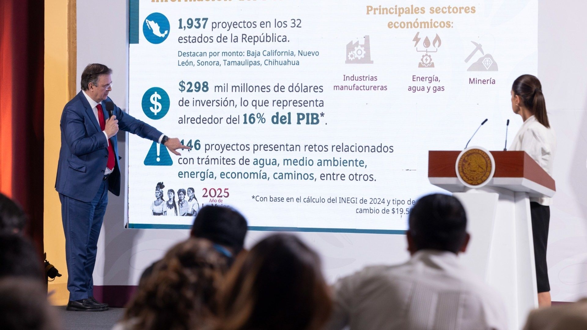Marcelo Ebrard en conferencia de prensa