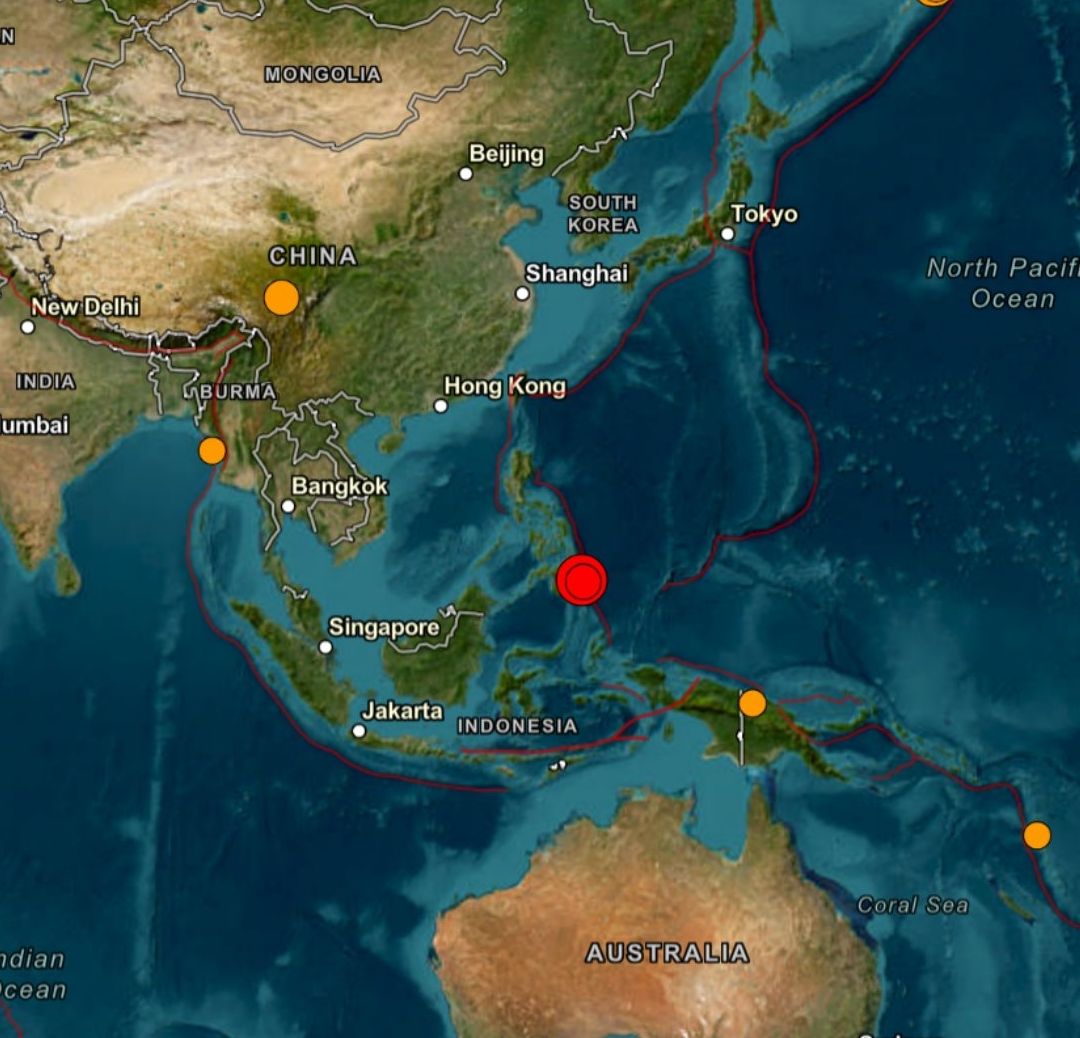 Reportan Terremoto Magnitud 7,4 Sacude Filipinas; Emiten Alerta de Tsunami