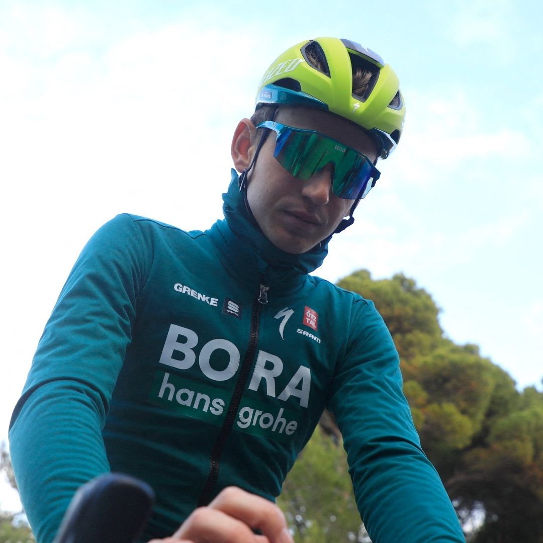 El ciclista alemán Lennard Kämna durante entrenamiento en Mallorca
