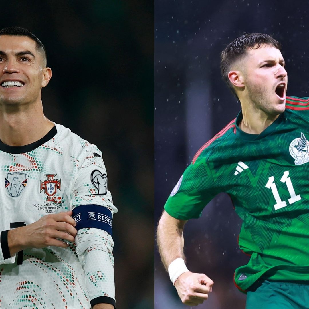 Dos jugadores de futbol.