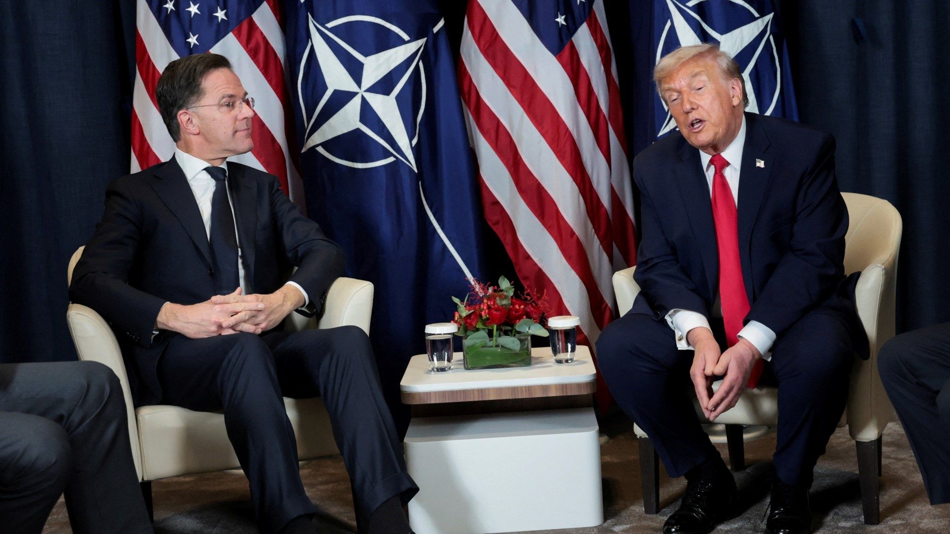 Reunión entre Mark Rutte y Donald Trump, en Davos 2026.