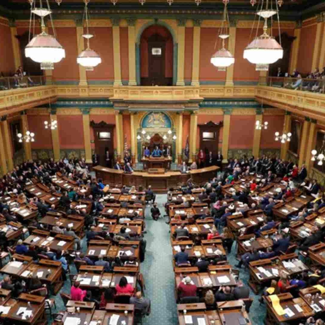 Legisladores en el Congreso de Michigan, en el capitolio estatal en Lansing, enero de 2023. Foto: AP I Archivo