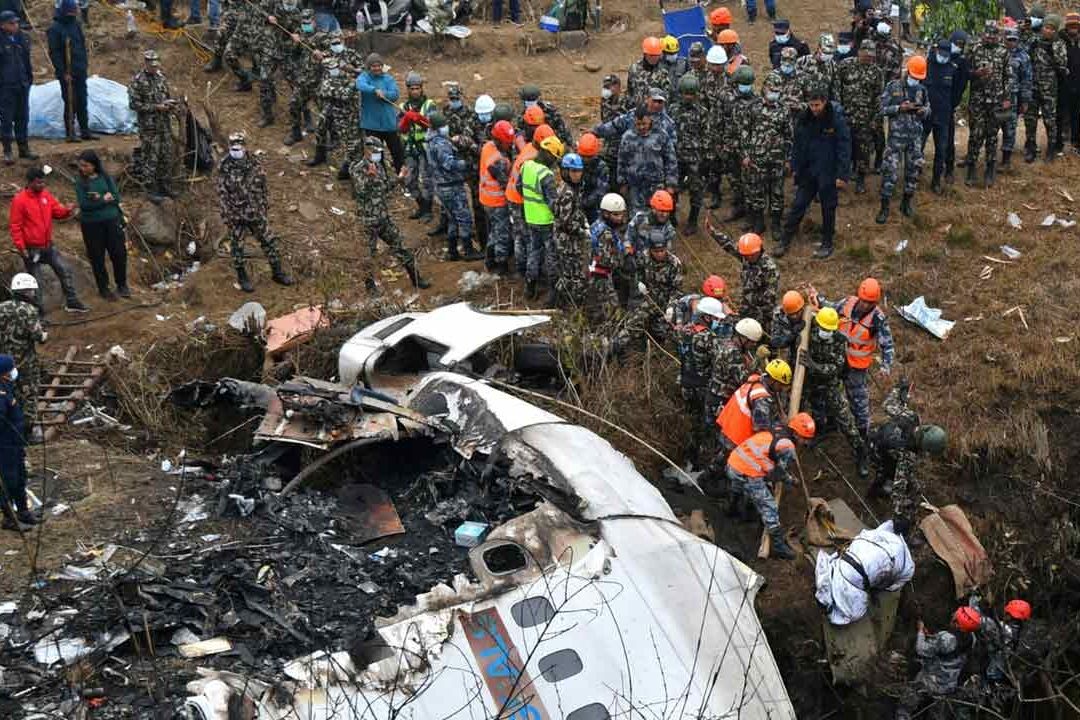 Víctimas accidente aéreo en Pokhara, Nepal