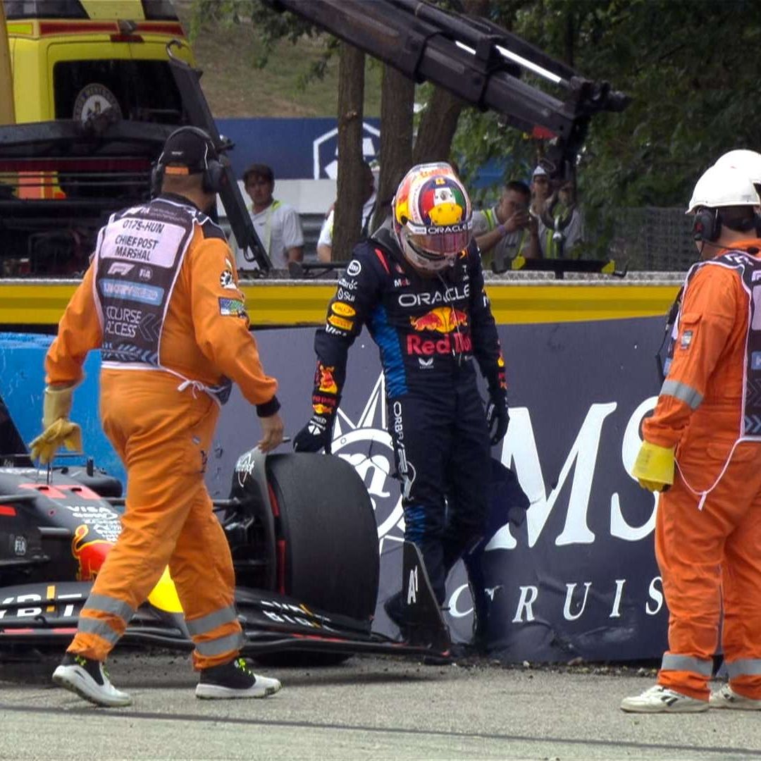 ¡Mal Día! 'Checo' Pérez se Estrella Contra Muro en la Primera Ronda del GP de Hungría de la F1