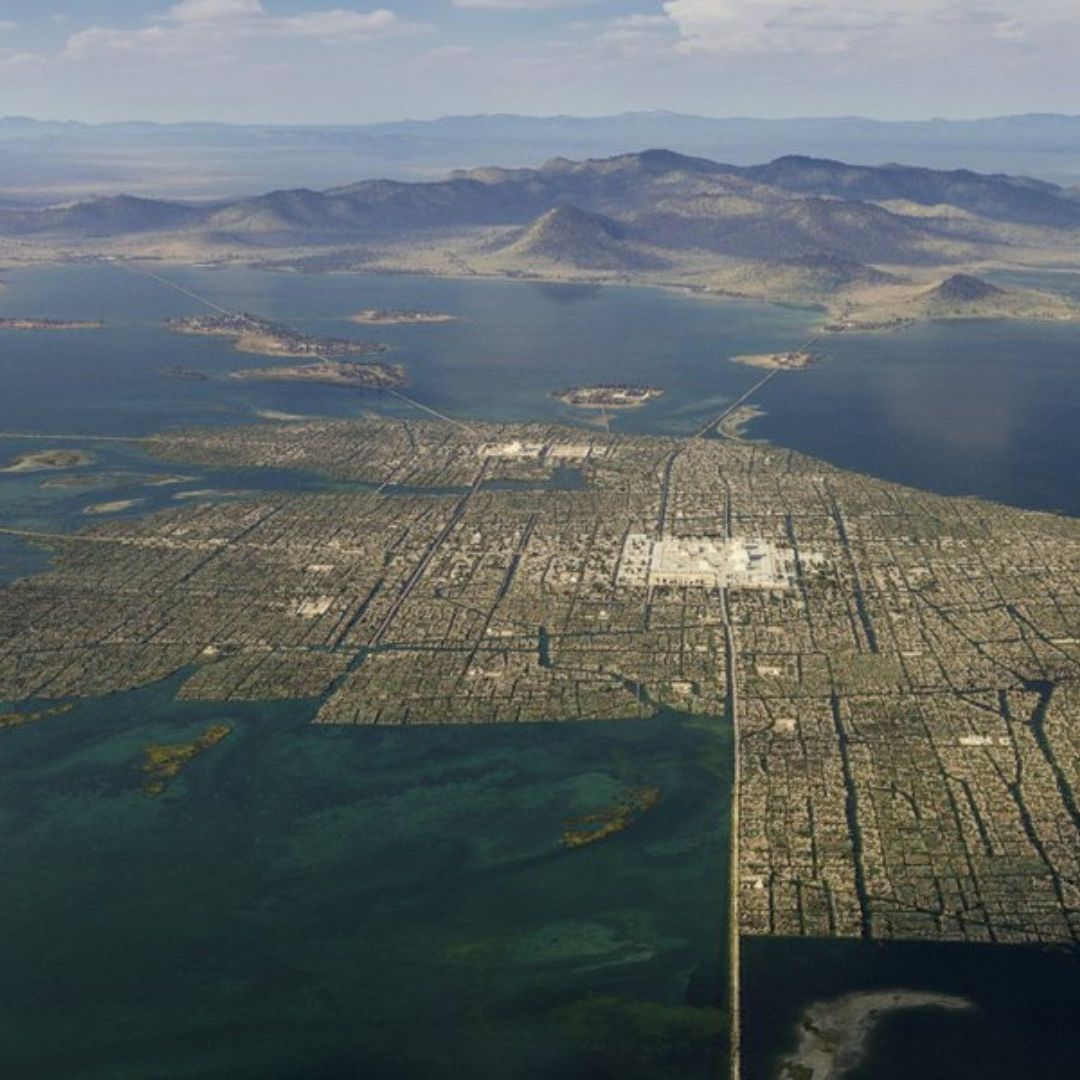 Mapa en 3D de la gran Tenochtitlán