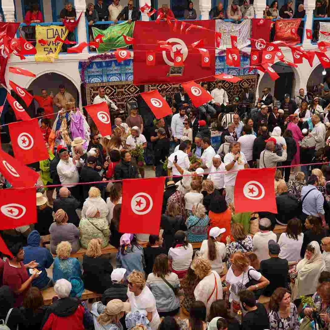 Festividad de la Ghriba en la sinagoga La Ghriba en Yerba, Túnez.