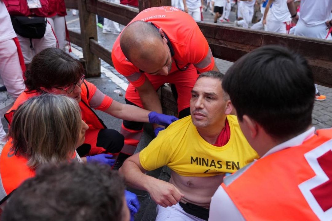 Fiestas de San Fermín en Pamplona deja 5 heridos