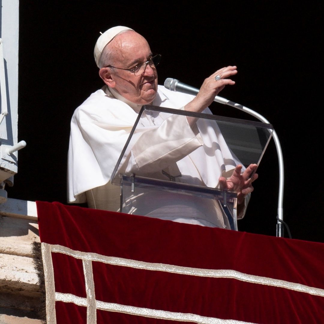 El papa Francisco durante el rezo del Ángelus dominical. Foto: Reuters