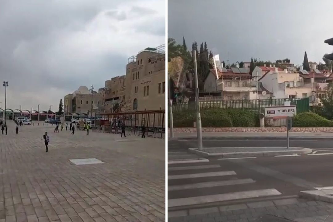 Comparten imágenes de las calles de Jerusalén tras guerra en Medio Oriente