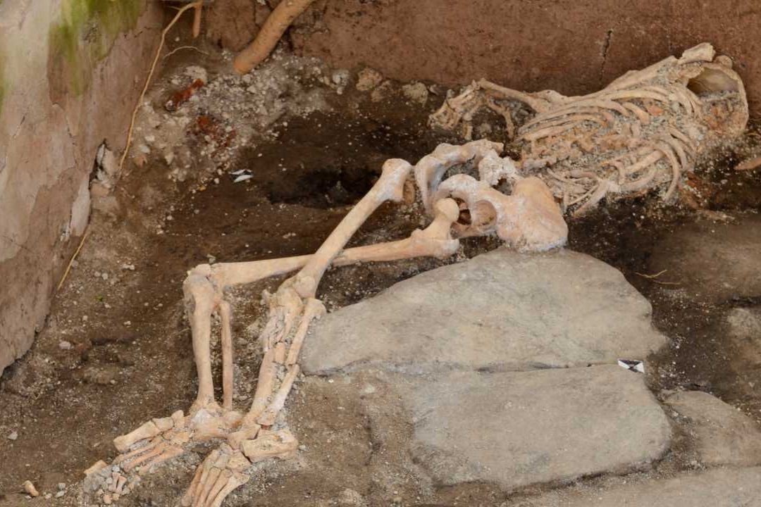 Hallan esqueletos en zona arqueológica de Pompeya, arrasada por el Vesubio