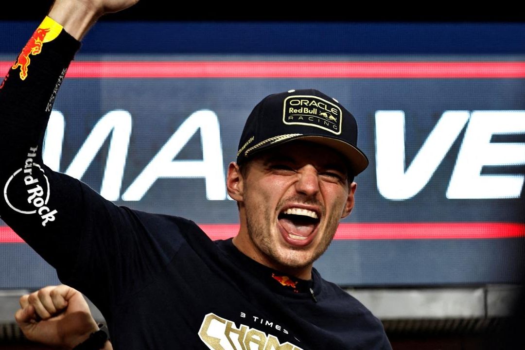 Max Verstappen, de Red Bull, celebra en el Gran Premio de Qatar