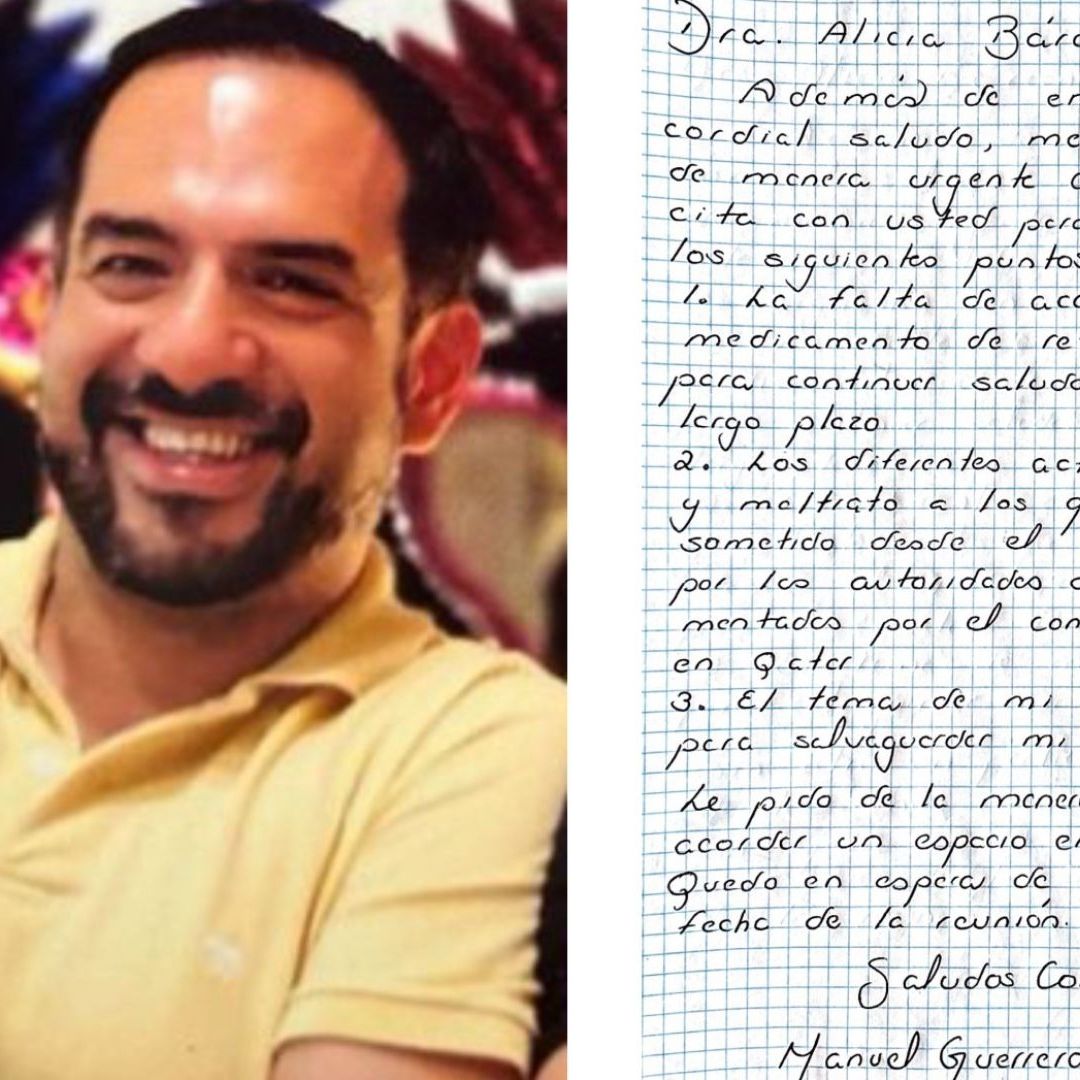 De Puño y Letra, Manuel Guerrero, Mexicano Gay Detenido en Qatar, Pide Reunión con Alicia Bárcena