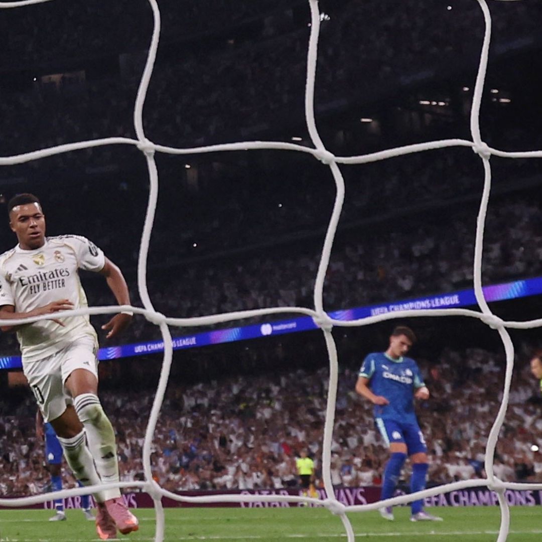 Kylian Mbappé marcó de penal los dos goles del Real Madrid ante el Marsella.