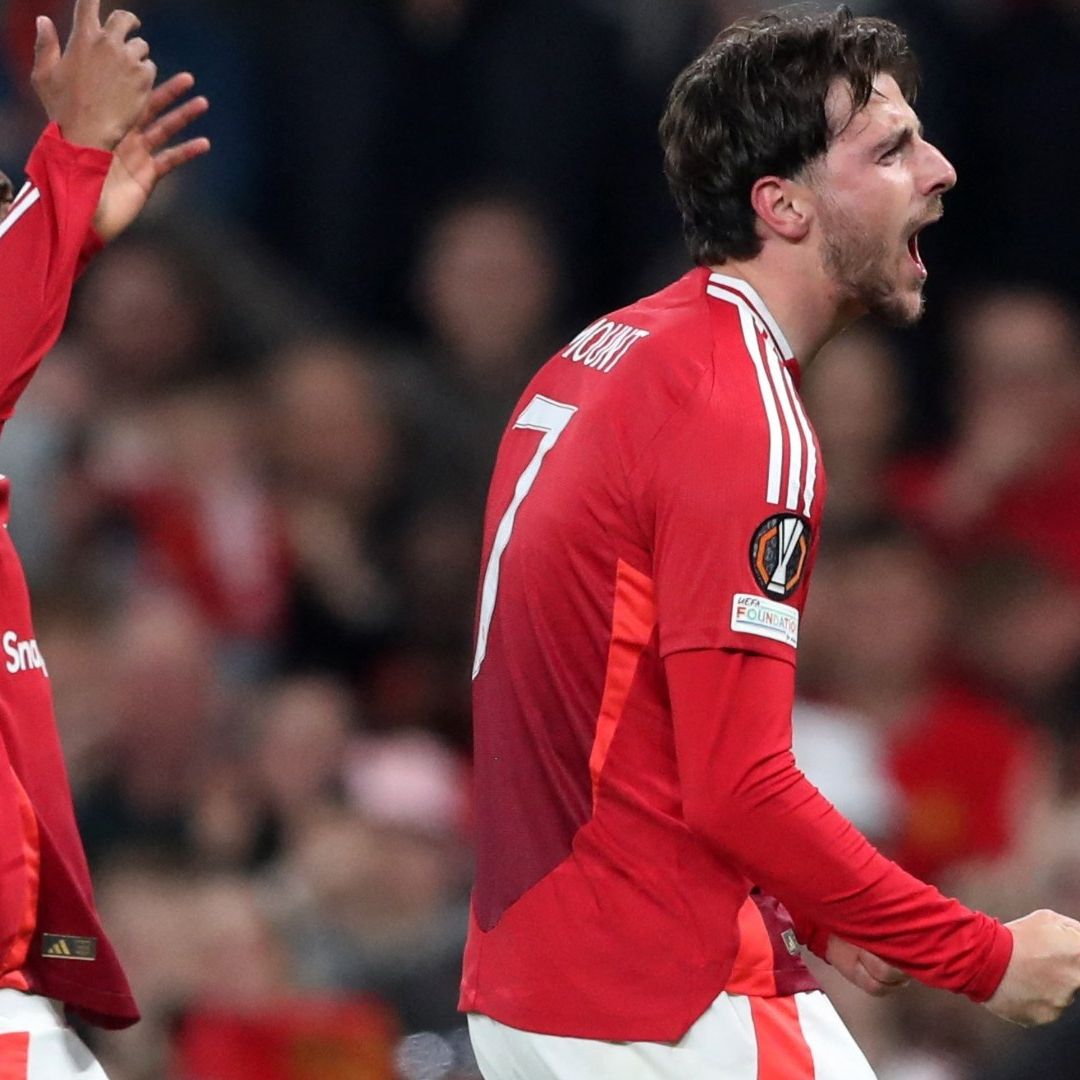 Mason Mount consiguió dos goles en la goleada del Manchester United sobre el Athletic Club en semifinales de la Europa League 2025.