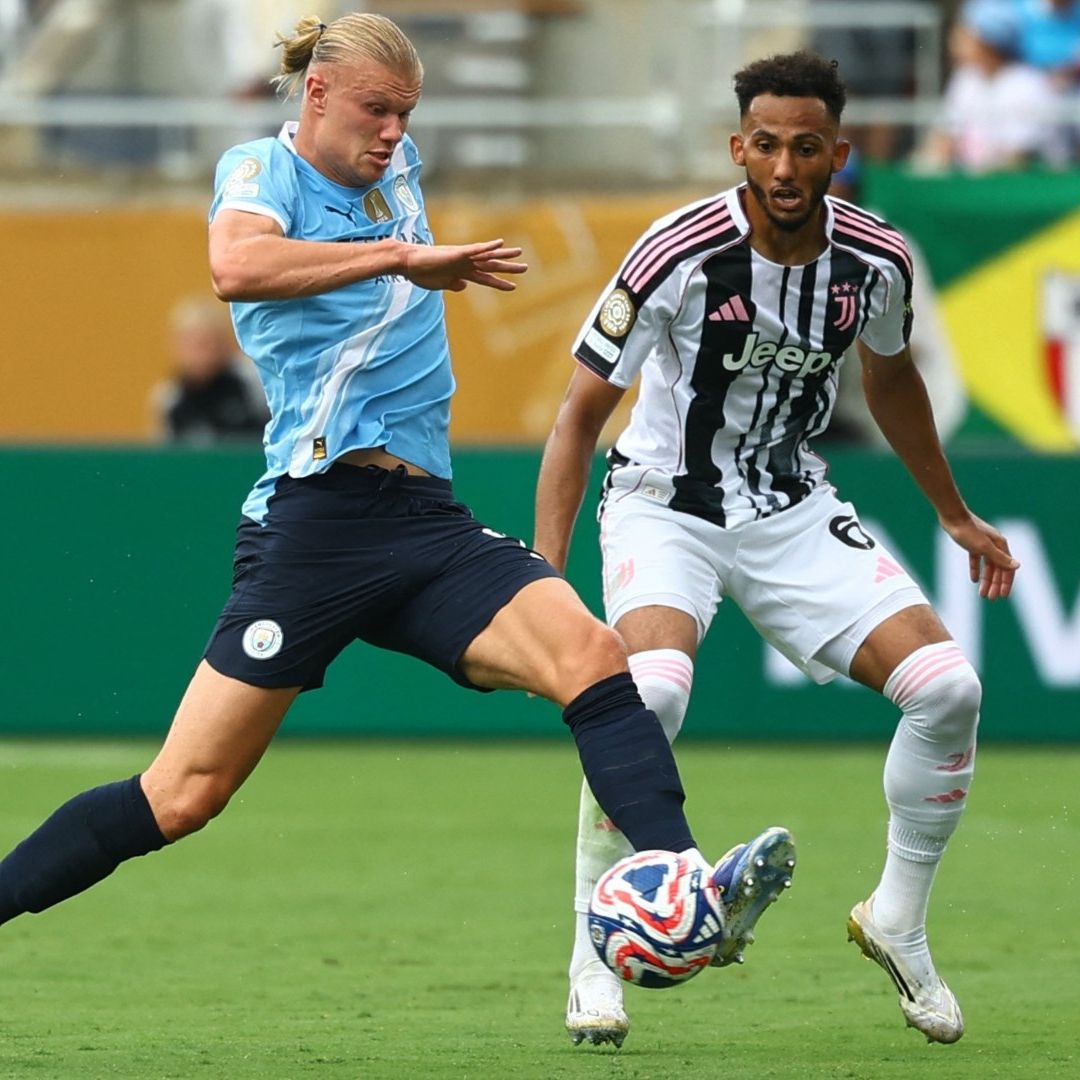 Erling Haaland, del Manchester City, fue una pesadilla para los defensores de la Juventus en el Mundial de Clubes 2025.