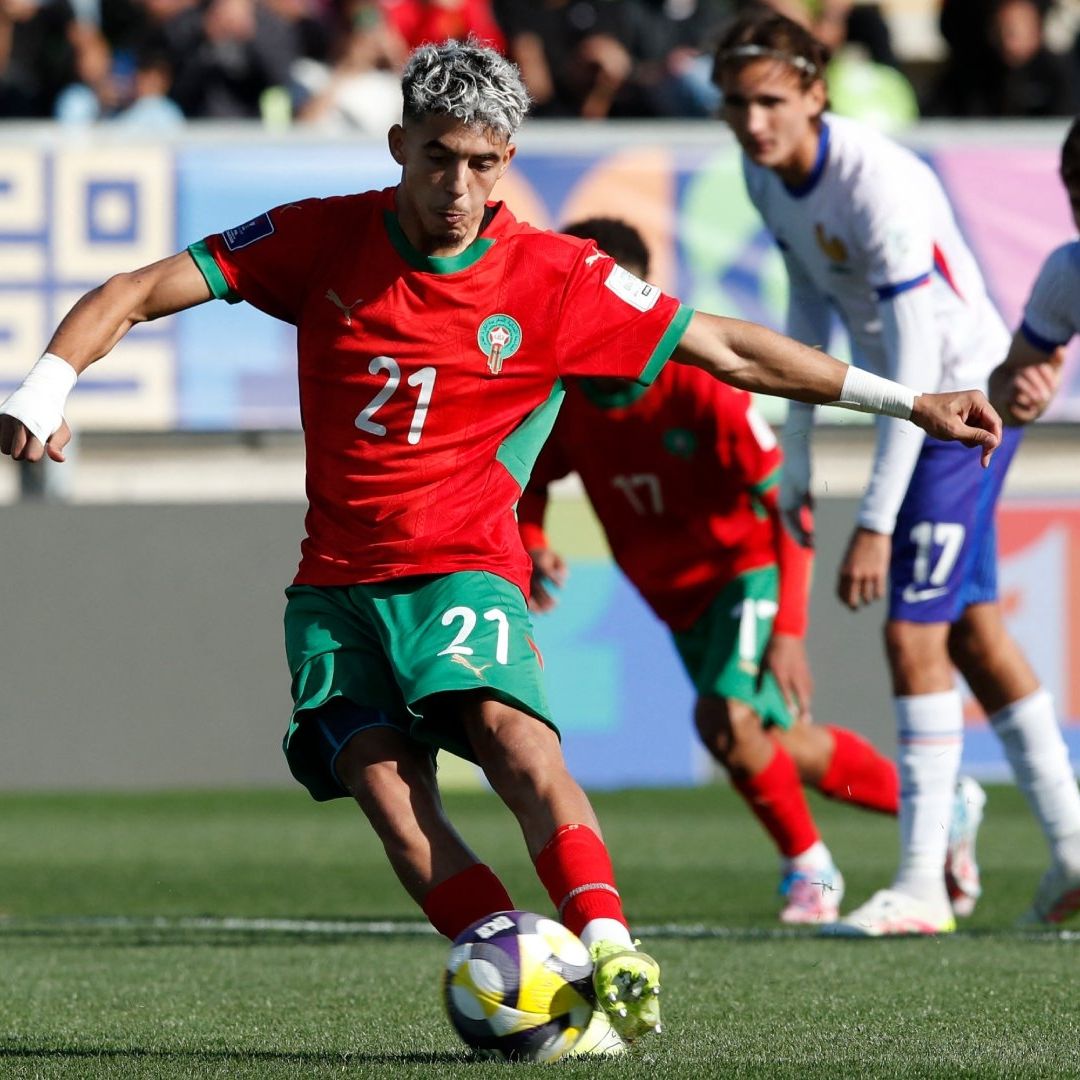 El delantero marroquíe Yassir Zubiri fue un peligro constante para los defensas franceses en la semifinal del Mundial Sub-20.