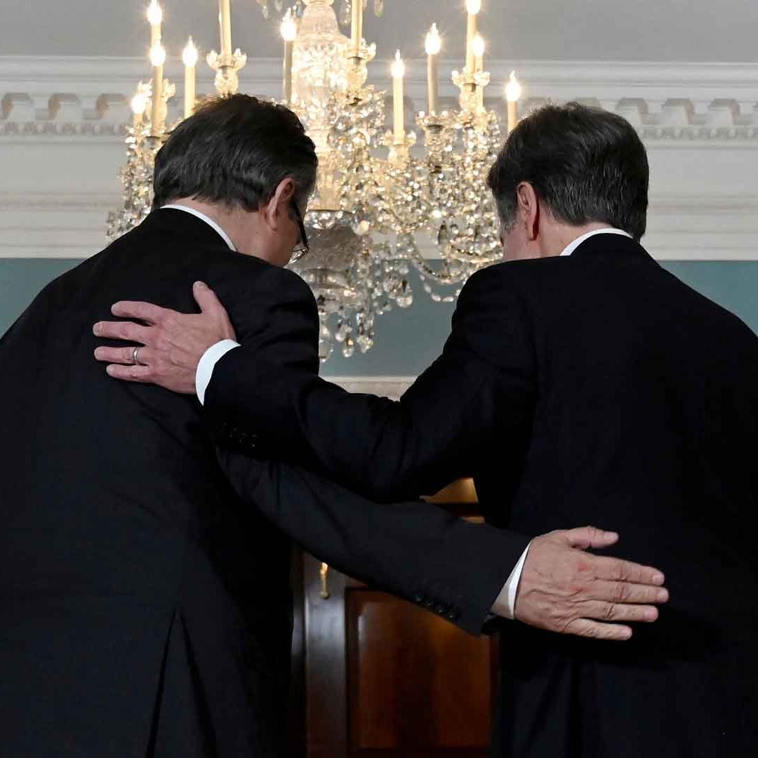 Ebrard y Blinken durante la reunión en Washington